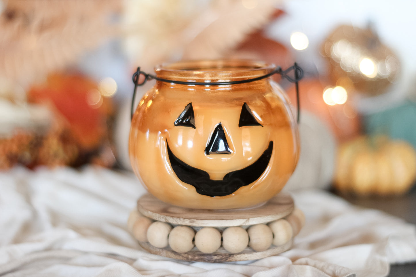 Salted Caramel Popcorn Jack O' Lantern Candle