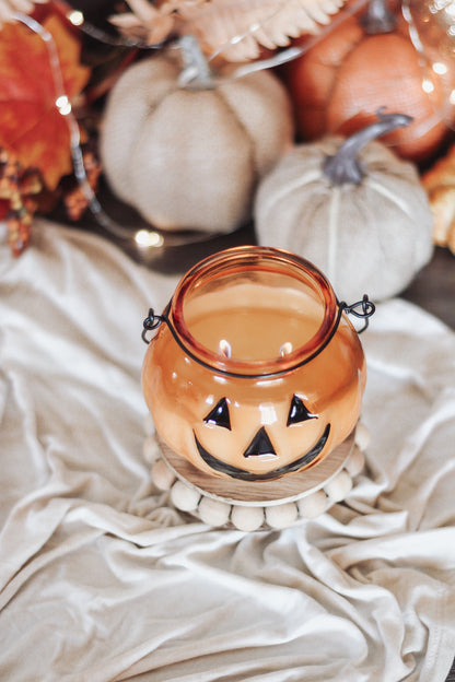 Salted Caramel Popcorn Jack O' Lantern Candle